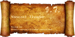 Venczel Tivadar névjegykártya