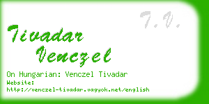 tivadar venczel business card